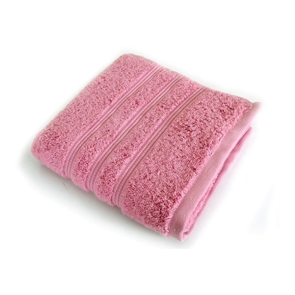 Ružový uterák z česanej bavlny Irya Home Classic, 50 × 90 cm