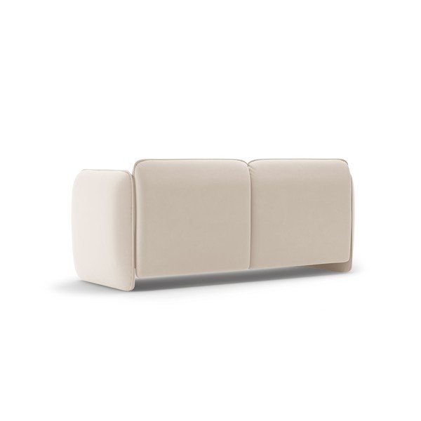 Krémovobiela zamatová pohovka 168 cm Georgia – Micadoni -image-3