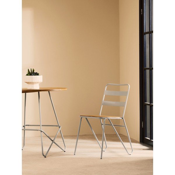 Sivá/v prírodnej farbe jedálenská stolička z brestového dreva District – Premier Housewares-image-3