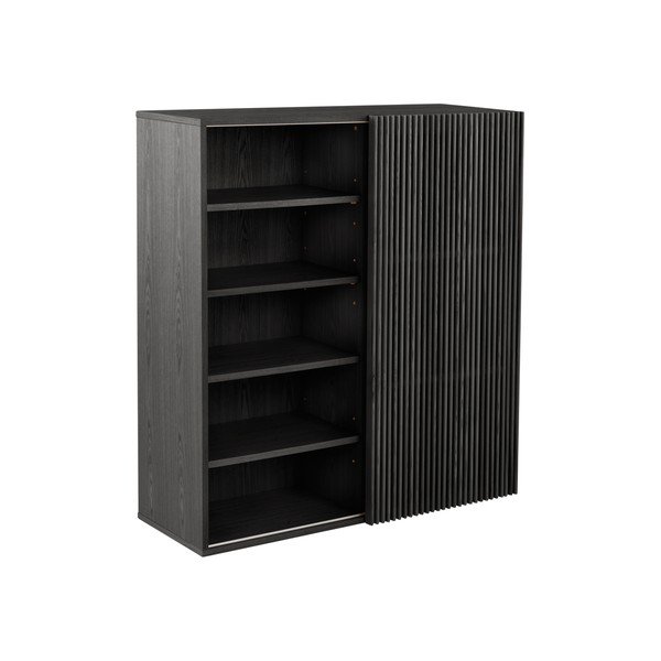 Čierna predsieňová zostava v dekore jaseňa 110x120x40 cm Sion – Jotex