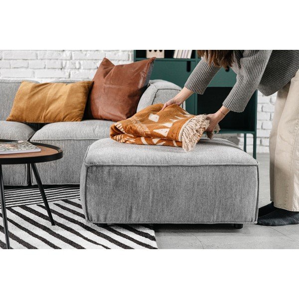 Svetlosivý puf k modulárnej pohovke Bonami Selection Fairfield-image-1