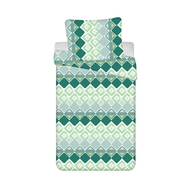 Zelené 4-dielne bavlnené obliečky na jednolôžko 140x200 cm Dikona – Jerry Fabrics
