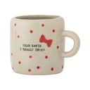 Béžový hrnček s vianočným motívom z kameniny 250 ml Christy – Bloomingville