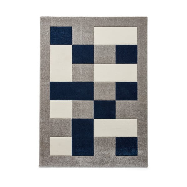 Modro-sivý koberec Think Rugs Brooklyn, 120 x 170 cm