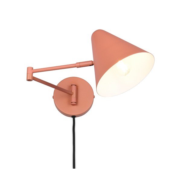 Oranžové nástenné svietidlo s ohýbateľnou konštrukciou do zásuvky ø 15 cm Cosima – Trio-image-4