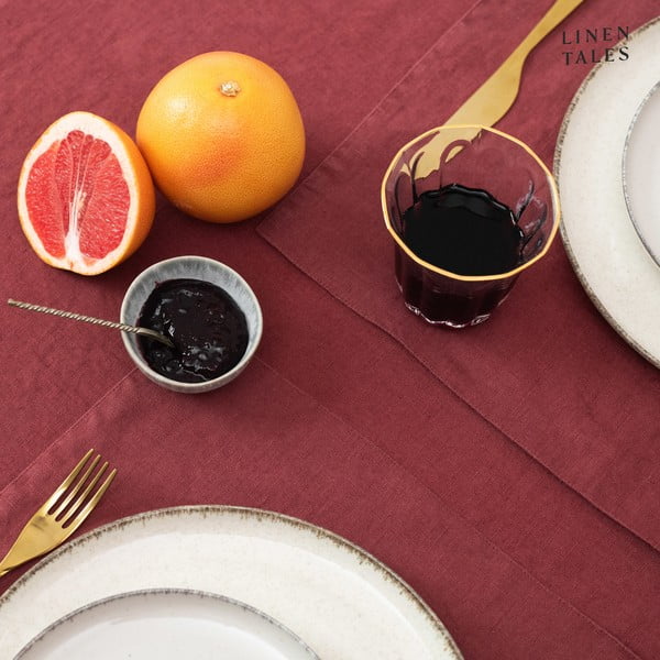 Ľanový behúň na stôl 40x150 cm Marsala – Linen Tales-image-1