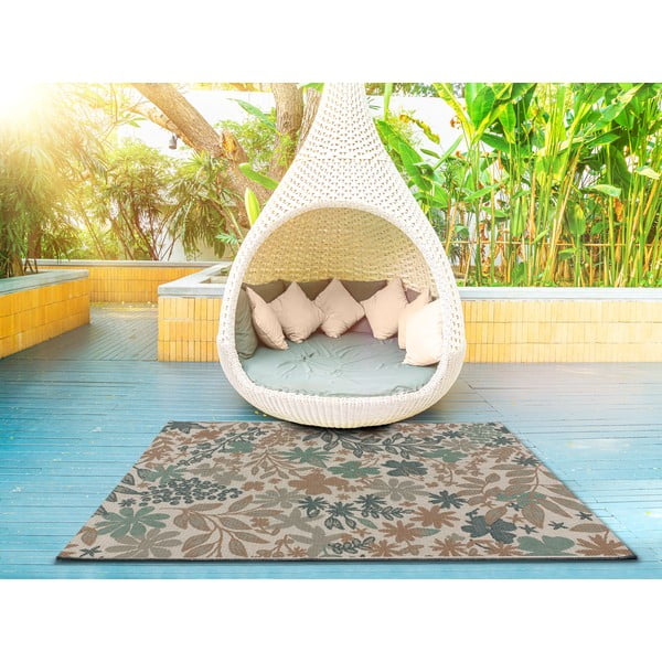Béžovo-zelený vonkajší koberec Universal Lucca, 155 x 230 cm-image-1