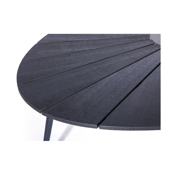 Čierny záhradný stôl s artwood doskou a kamenným stredom Bonami Selection Marienlist, 115 x 190 cm-image-3