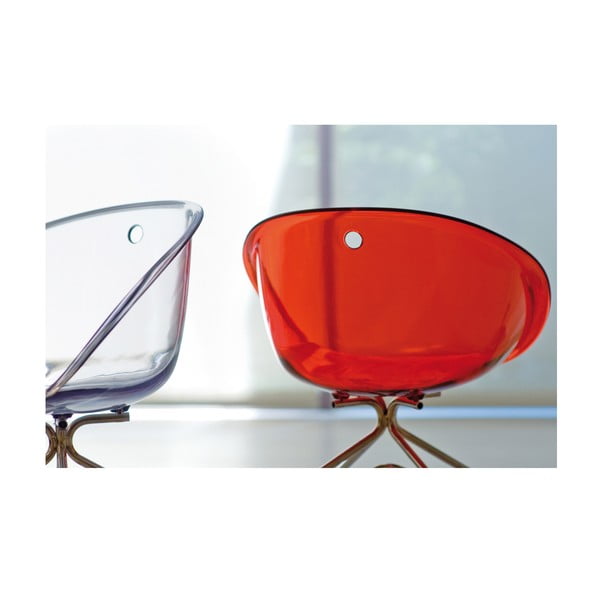 Červená stolička na kolieskach Pedrali Gliss-image-3