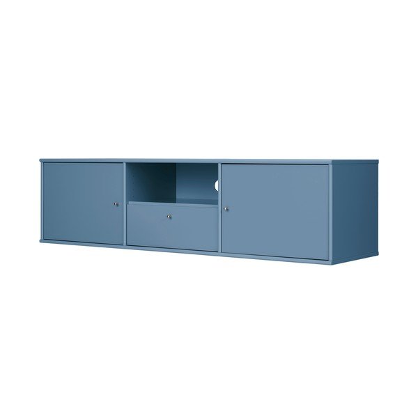 Modrý TV stolík 161x42 cm Mistral – Hammel Furniture-image-1