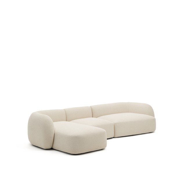 Krémová ženilková rohová pohovka (ľavý roh/s leňoškou) Martina – Kave Home-image-2