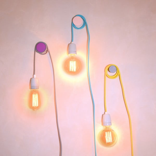 Sivý textilný kábel s objímkou Filament Style Cable-image-1