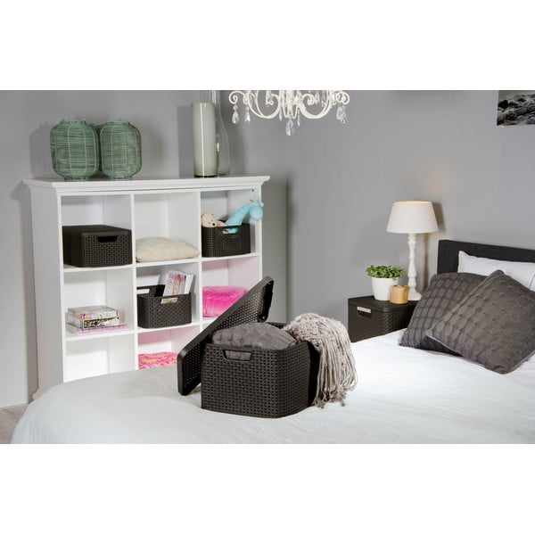 Sivý plastový úložný box s vekom 33x44,5x25 cm Style – Curver-image-1