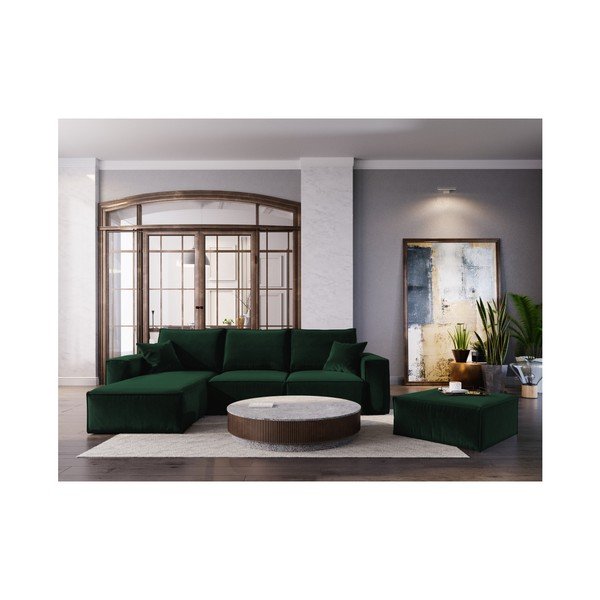 Zelený puf Cosmopolitan Design Florida, 65 × 65 cm-image-3