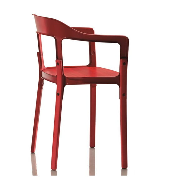Červená stolička Magis Steelwood