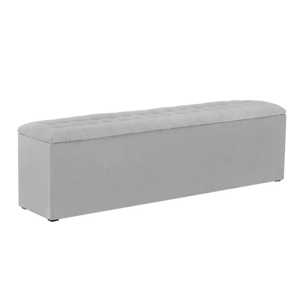 Sivá leňoška s úložným priestorom Windsor & Co Sofas Nova, 140 × 47 cm