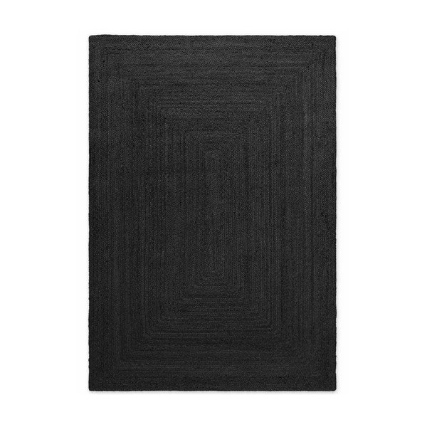 Čierny obojstranný/ručne tkaný jutový koberec 200x300 cm Juno – Hanse Home-image-4