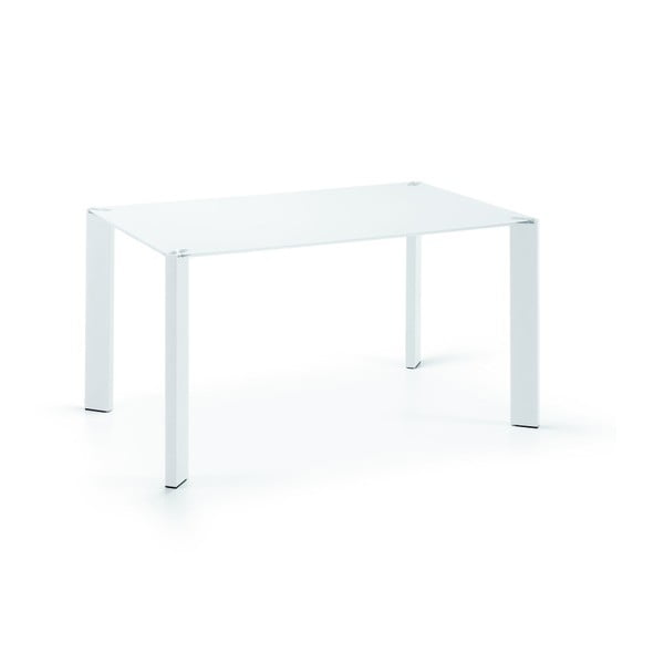 Jedálenský stôl Corner, 140x90cm, biele nohy