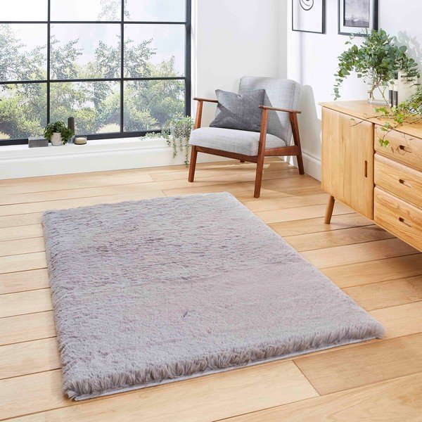 Sivý koberec 60x120 cm Super Teddy – Think Rugs-image-2