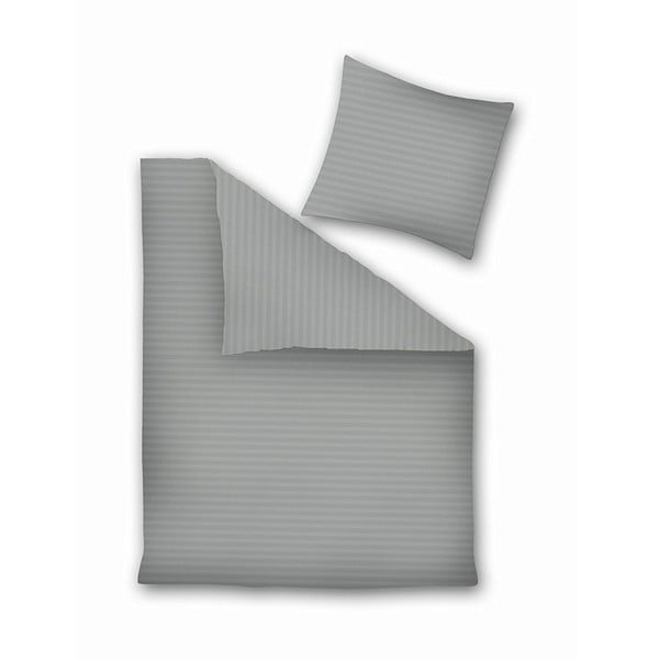 Sivé obliečky z mikroperkálu na dvojlôžko DecoKing, 260 × 220 cm