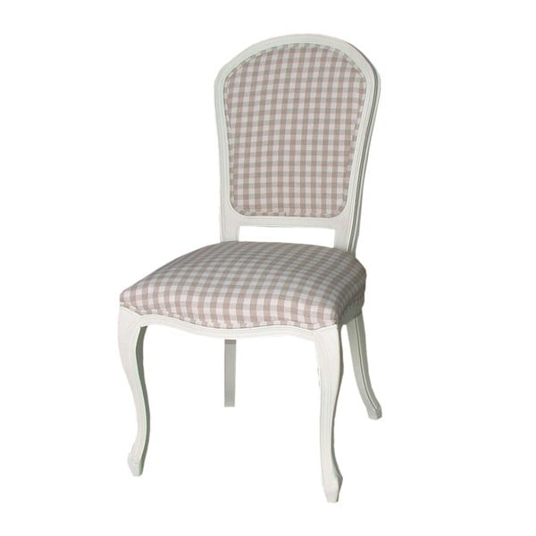 Biela čalúnená stolička z topoľového dreva Livin Hill Rosie