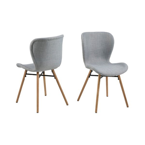 Sada 2 svetlosivých jedálenských stoličiek Actona Batilda-image-3