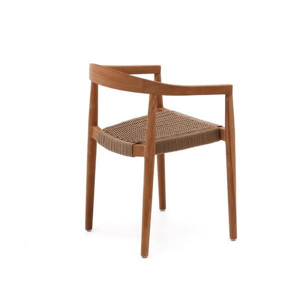 Drevené záhradné stoličky v súprave 4 ks v prírodnej farbe Ydalia – Kave Home-image-3