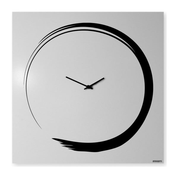 Nástenné hodiny dESIGNoBJECT.it Enso Clock White, 50 x 50 cm