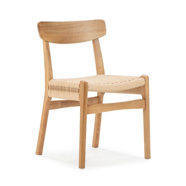 Jedálenské stoličky v súprave 2 ks z kaučukového dreva v prírodnej farbe Biel – MOME