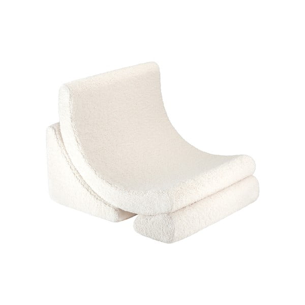 Krémové detské kresielko z textílie buklé Moon – Wigiwama