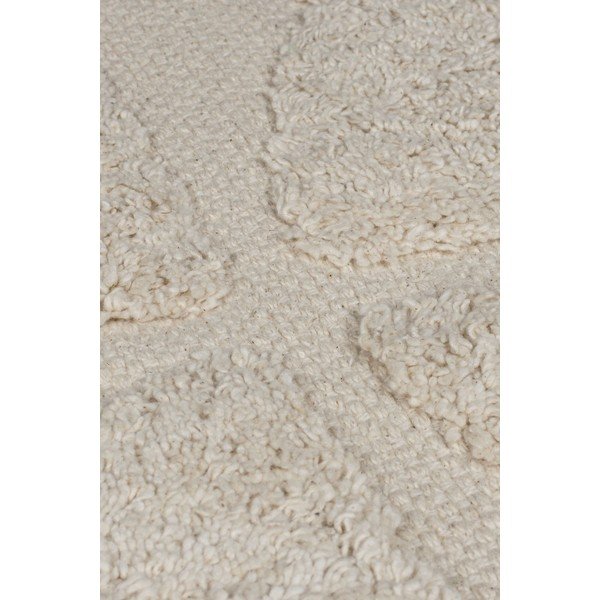 Krémový ručne tkaný bavlnený koberec 80x150 cm Ada Arch Geo – Flair Rugs-image-2