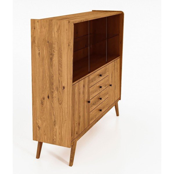 Vitrína z dubového dreva 160x154 cm Retro - The Beds-image-3