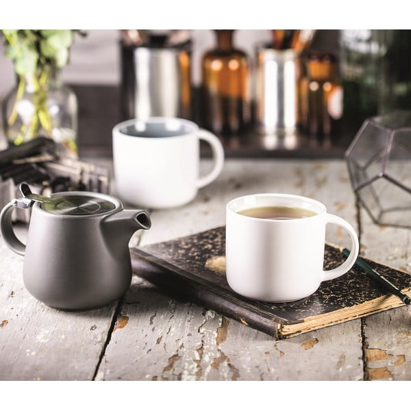 Biely porcelánový hrnček s ružovým vnútrom Maxwell &amp; Williams Tint, 440 ml-image-3