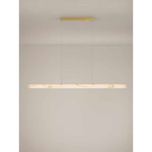 Biele/v mosadznej farbe LED závesné svietidlo v dekore kameňa so stmievačom Vaster – Nova Luce-image-4