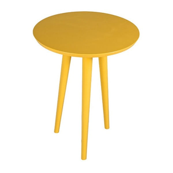 Žltý príručný stolík Durbas Style Tweet
