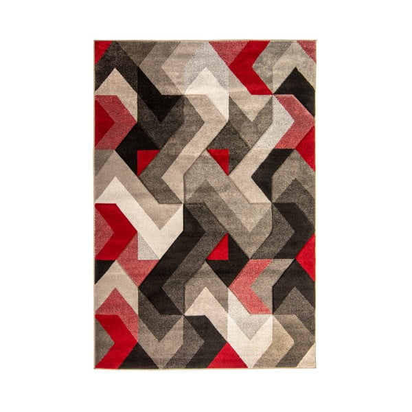 Červeno-sivý koberec Flair Rugs Aurora, 120 × 170 cm