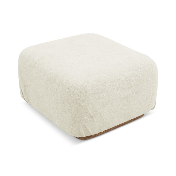 Krémovobiela modulárna podnožka z textílie buklé Ailani – Makamii-image-1