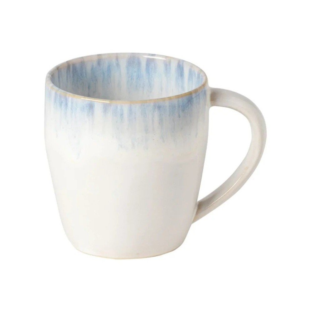 E-shop Hrnček z kameniny vo svetlo modro-bielej farbe 440 ml Brisa – Costa Nova