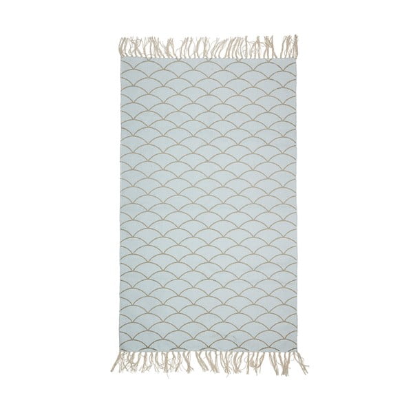 Svetlomodrý bavlnený koberec Bloomingville Rasso, 60 × 120 cm
