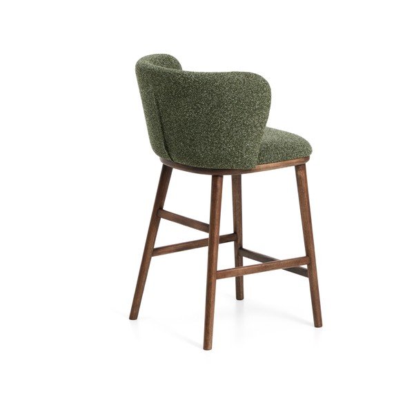 Tmavozelená čalúnená barová stolička (výška sedadla 65 cm) Ciselia – Kave Home-image-3