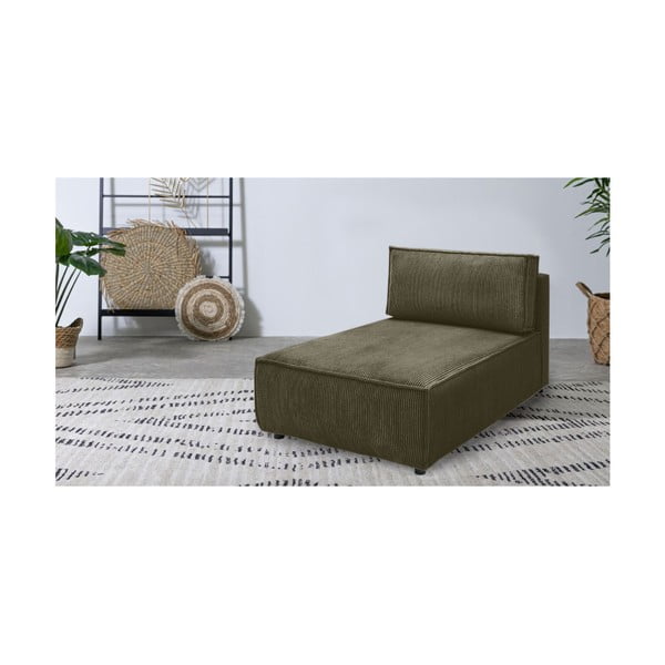 Svetlozelený menčestrový modul pohovky (variabilný) Nihad modular – Bobochic Paris-image-1