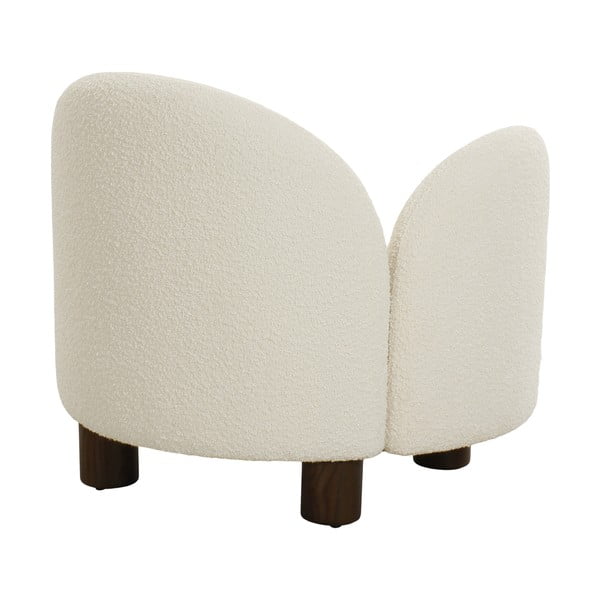 Biele kreslo z textílie buklé Honolulu – House Nordic-image-4