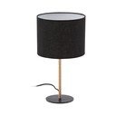 Čierna stolová lampa s textilným tienidlom (výška 45 cm) Pina – Kave Home