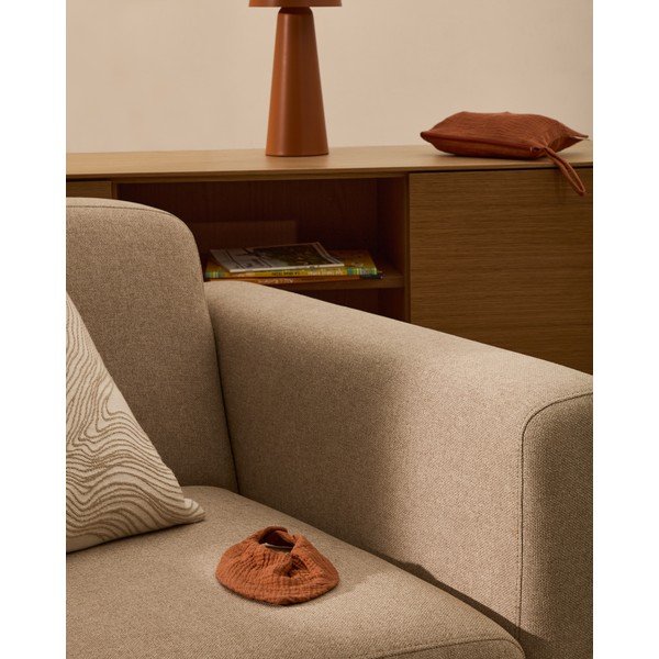 Krémové/v terakotovej farbe bavlnené podbradníky v súprave 2 ks Olna – Kave Home-image-1