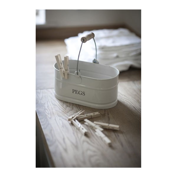 Biely kôšík na štipce Garden Trading Peg Bucket-image-1