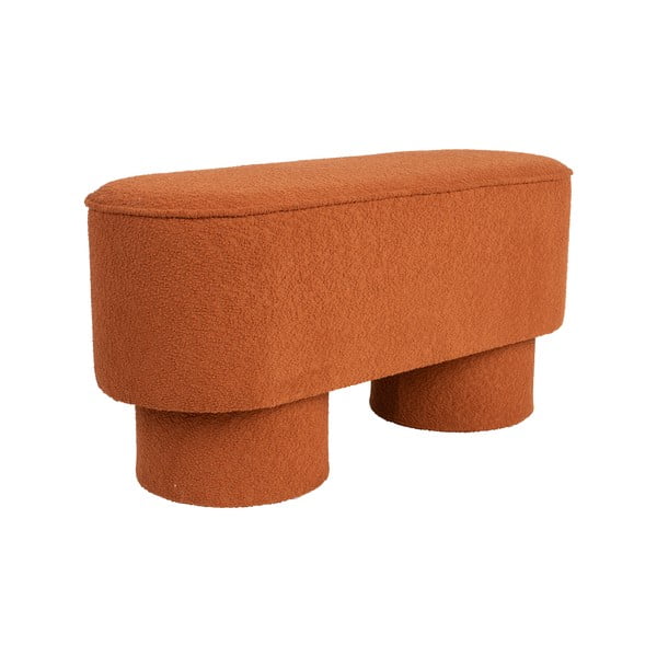 Lavica z textílie buklé v tehlovej farbe Marcos – White Label-image-2