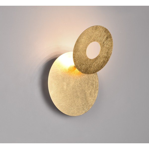 LED nástenné svietidlo v zlatej farbe Leano – Trio-image-3