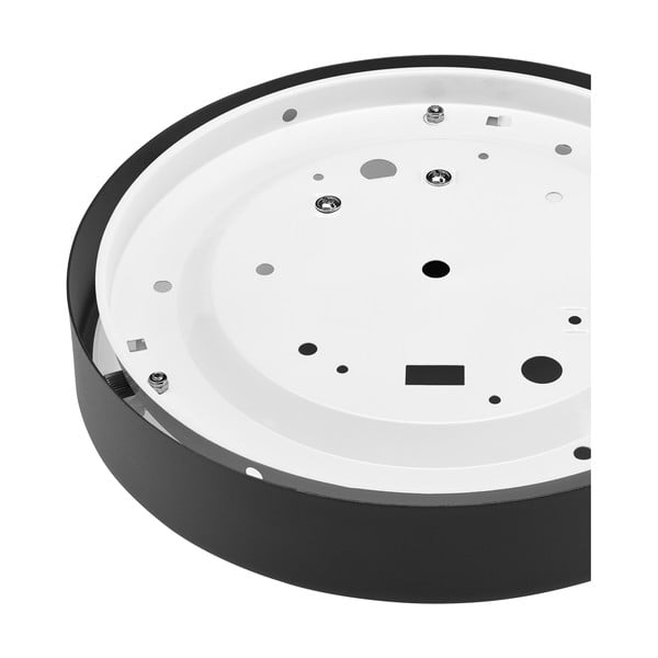 Čierne stropné svietidlo so skleneným tienidlom - LAMKUR-image-4