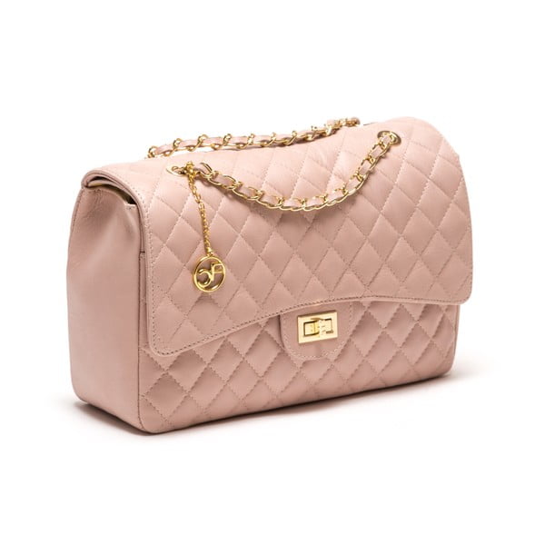 Kožená kabelka Casla, ružová-image-1