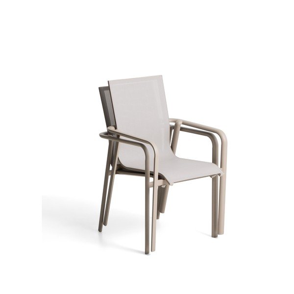 Béžová/taupe záhradná stolička Canea – Kave Home-image-3